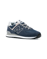 Baskets basses en daim bleu marine New Balance