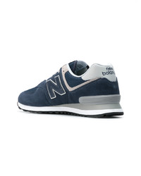 Baskets basses en daim bleu marine New Balance