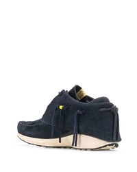 Baskets basses en daim bleu marine VISVIM