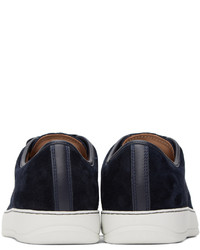 Baskets basses en daim bleu marine Lanvin