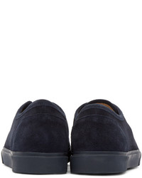 Baskets basses en daim bleu marine A.P.C.