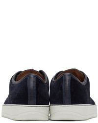 Baskets basses en daim bleu marine Lanvin