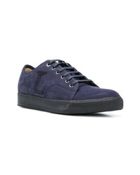 Baskets basses en daim bleu marine Lanvin