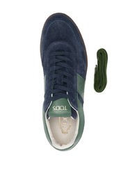 Baskets basses en daim bleu marine Tod's