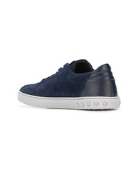 Baskets basses en daim bleu marine Tod's