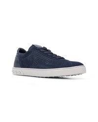 Baskets basses en daim bleu marine Tod's