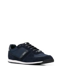 Baskets basses en daim bleu marine BOSS HUGO BOSS