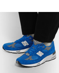 Baskets basses en daim bleues New Balance