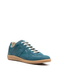 Baskets basses en daim bleues Maison Margiela