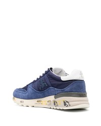 Baskets basses en daim bleues Premiata