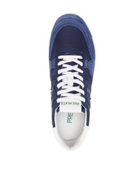 Baskets basses en daim bleues Premiata