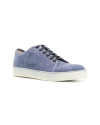 Baskets basses en daim bleues Lanvin