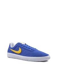 Baskets basses en daim bleues Nike