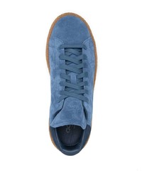 Baskets basses en daim bleues adidas