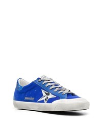 Baskets basses en daim bleues Golden Goose