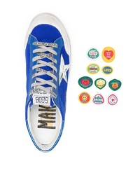 Baskets basses en daim bleues Golden Goose