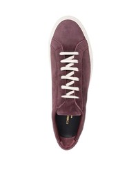 Baskets basses en daim bordeaux Common Projects