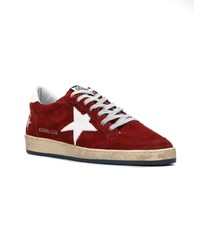 Baskets basses en daim bordeaux Golden Goose Deluxe Brand