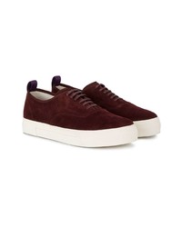 Baskets basses en daim bordeaux Eytys