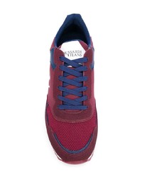 Baskets basses en daim bordeaux Trussardi Jeans