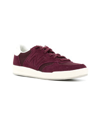 Baskets basses en daim bordeaux New Balance