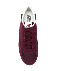 Baskets basses en daim bordeaux New Balance