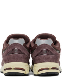 Baskets basses en daim bordeaux New Balance