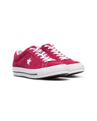 Baskets basses en daim fuchsia Converse