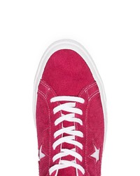 Baskets basses en daim fuchsia Converse