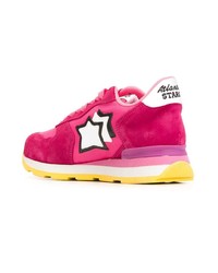 Baskets basses en daim fuchsia atlantic stars