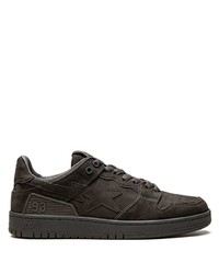 Baskets basses en daim gris foncé A Bathing Ape