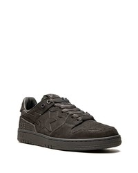 Baskets basses en daim gris foncé A Bathing Ape