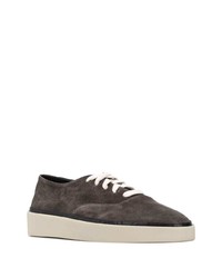 Baskets basses en daim gris foncé Ermenegildo Zegna