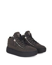 Baskets basses en daim gris foncé Giuseppe Zanotti