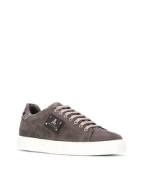 Baskets basses en daim gris foncé Philipp Plein