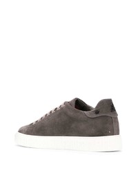 Baskets basses en daim gris foncé Philipp Plein