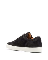 Baskets basses en daim gris foncé Harrys Of London