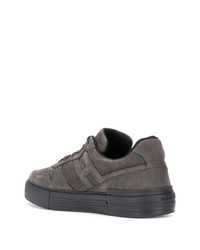 Baskets basses en daim gris foncé Hogan