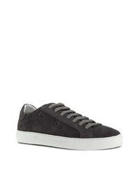 Baskets basses en daim gris foncé Hide&Jack