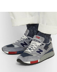 Baskets basses en daim grises New Balance