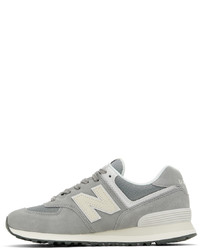 Baskets basses en daim grises New Balance