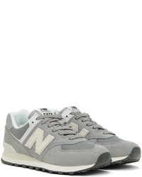 Baskets basses en daim grises New Balance