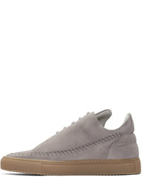 Baskets basses en daim grises Filling Pieces