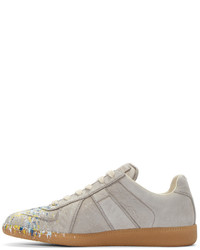 Baskets basses en daim grises Maison Margiela