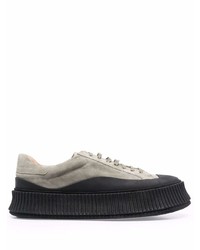 Baskets basses en daim grises Jil Sander