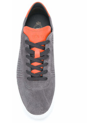 Baskets basses en daim grises Tod's