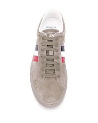 Baskets basses en daim grises Moncler