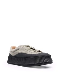 Baskets basses en daim grises Jil Sander