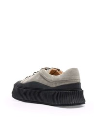 Baskets basses en daim grises Jil Sander