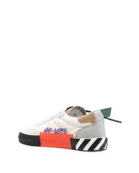 Baskets basses en daim imprimées blanches Off-White